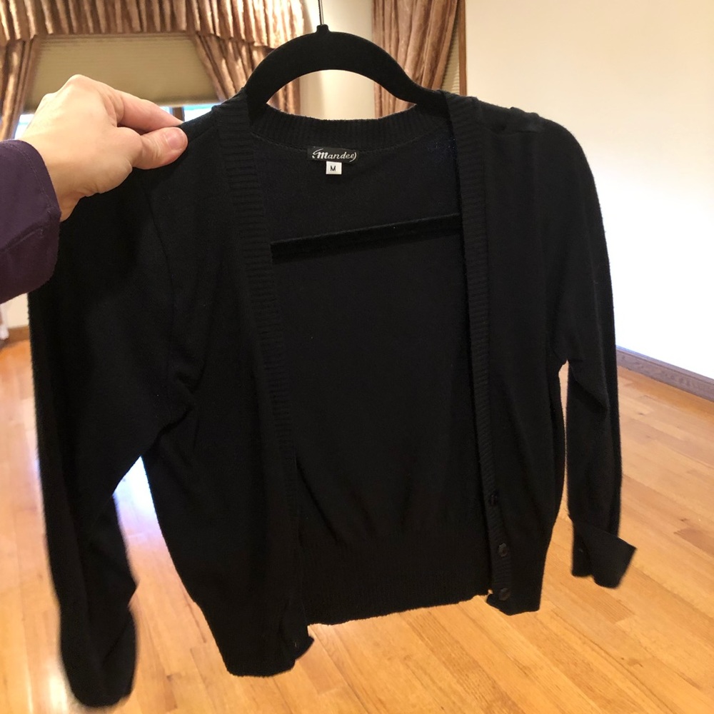 Black cardigan